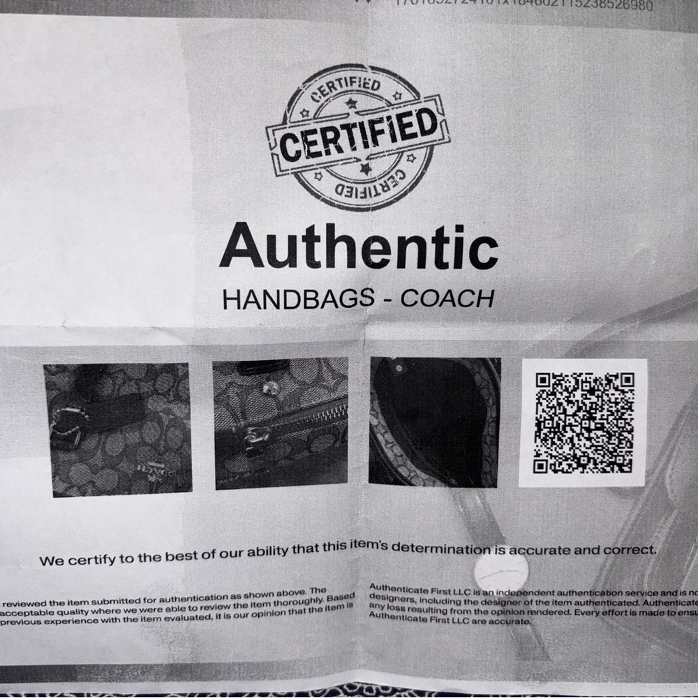 Coach Signature Canvas Zip Top Tote Bag F55364 - Picture 9 of 9